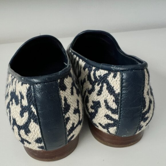 Jon Josef "Gatsby" Loafer Slipper in Blue and Ivory Coral Design SZ 9 - Picture 5 of 8